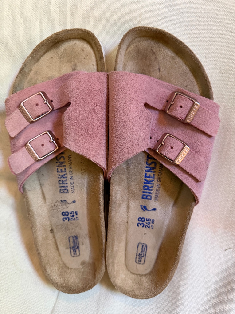 Birkenstock Rose Suede Arizona Two-Strap Sandals